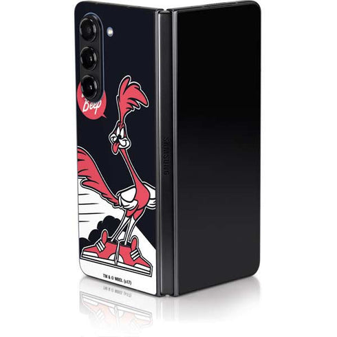 Looney Tunes Retro Road Runner Galaxy Z Fold5 5G Skin